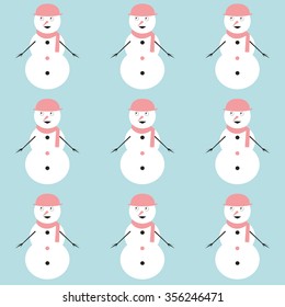 picture of a snowman in hat and scarf