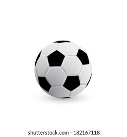 picture of soccer ball on white background, vector eps 10 illustration