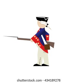picture of soldiers of Washington's army made in vector