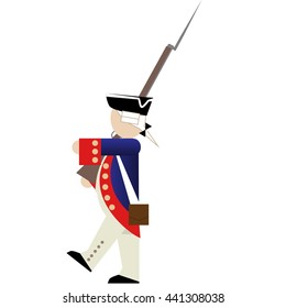 picture of soldiers of Washington's army made in vector