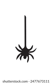 is a picture of a spider descending from top to bottom making a rope suitable for a poster