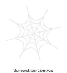 In the picture, a spider web, a symbol of halloween, a spider web for holiday decor is unclean.