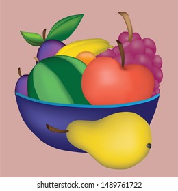 the picture is a still life image in illustrator. vector drawing