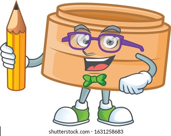 A picture of Student dimsum basket character holding pencil