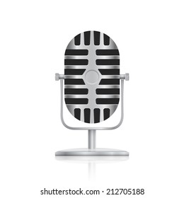picture of studio microphone on white background