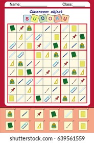 picture sudoku for kids, fine motor worksheet, homework