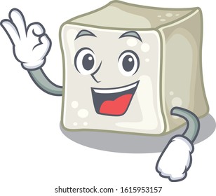 A picture of sugar cube making an Okay gesture