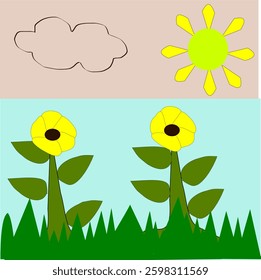 picture of a sunflower scene