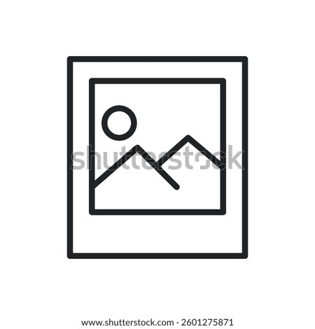Picture thin line icons. Perfect pixel on transparent background