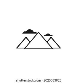 picture of three mountains and clouds above them