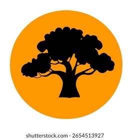 Imagen de un árbol en negro