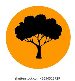 Imagen de un árbol en negro