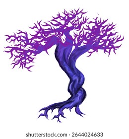 picture of a tree that has branches growing on all sides of the tree