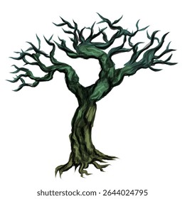 picture of a tree that has branches growing on all sides of the tree
