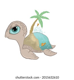picture of turtles for children print postcard