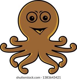 a picture of a unique vector octopus that is suitable for a company symbol or logo application and also as a background