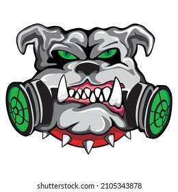 Picture vector of bulldog dog head icon. Bulldog logo. Color image. Simple flat image