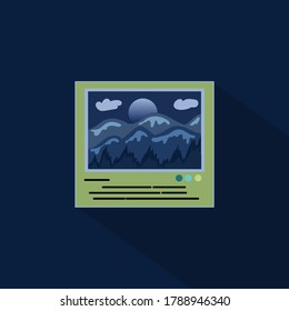 Dibujo vectorial de imagen con fondo y sombra