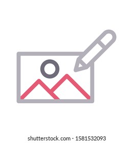 picture vector color line icon 