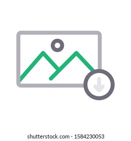 picture vector color line icon 