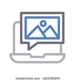 picture vector color line icon 