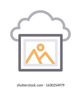 picture vector color line icon 
