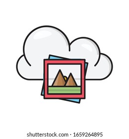 Bildfarbensymbol für Vektorillustration 