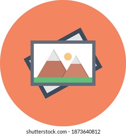 icono de color plano vectorial de imagen
