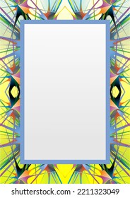 picture vector frame pattern green blue yellow for your picture or product images for use in graphics and signage