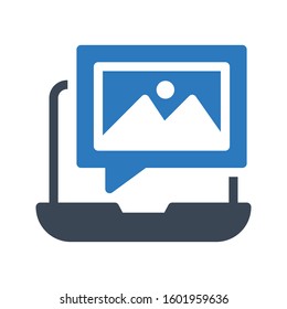 picture vector glyph  color icon 