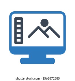 picture vector glyph colour icon 