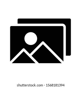 picture vector glyph flat icon 