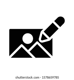 picture vector glyph flat icon 