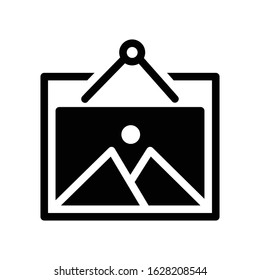 picture vector glyph flat icon 
