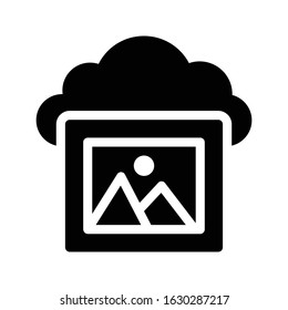 picture vector glyph flat icon