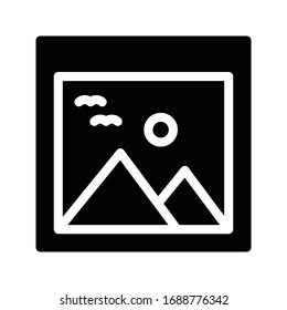 picture vector glyph flat icon 