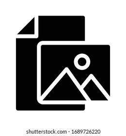 picture vector glyph flat icon 
