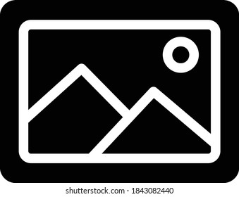 picture vector glyph flat icon 