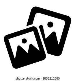 estilo de glifo de icono de vector de imagen para Web y Mobile.