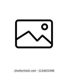Picture vector icon, image symbol. Simple, flat design for web or mobile app