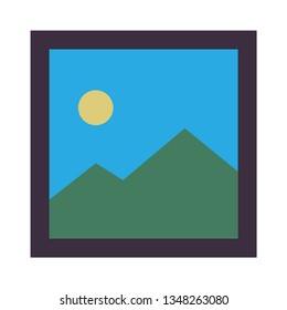 Picture vector icon, image symbol