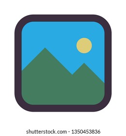Picture vector icon, image symbol