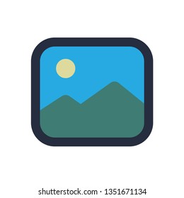 Picture vector icon, image symbol