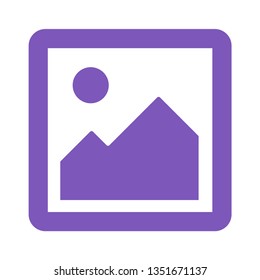 Picture vector icon, image symbol