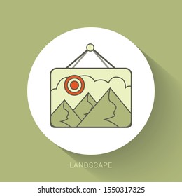 Picture vector icon, image symbol. Modern, simple flat vector illustration for web site or mobile app
