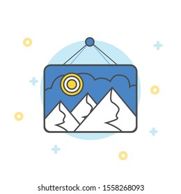 Picture vector icon, image symbol. Modern, simple flat vector illustration for web site or mobile app