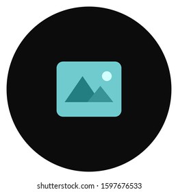 Picture vector icon, image symbol. Modern, simple flat vector illustration for web site or mobile app
