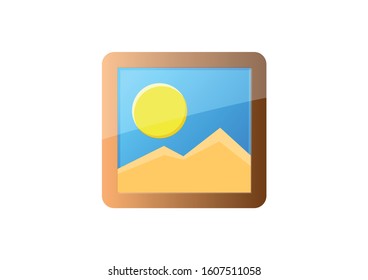 Picture vector icon, image symbol, vector illustration for web site or mobile app