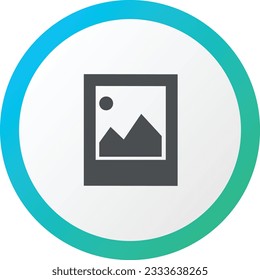 Picture vector icon, image symbol. Picture or photo available. Sign or picture for web site or mobile app