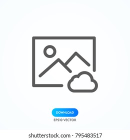 Picture vector icon, image symbol. Modern, simple flat vector illustration for web site or mobile app
